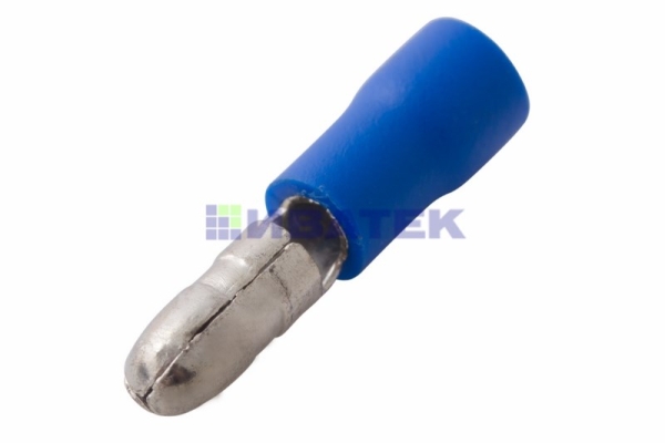 Разъем штекерный изолированный штекер 4 мм 1.5-2.5 мм² (РШи-п 2.5-4/РШИп 2-5-4) синий REXANT  уп 100шт