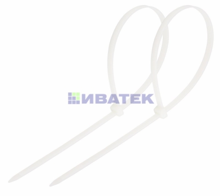 Изображение Хомут-стяжка кабельная нейлоновая REXANT 500 x4,8мм, белая, упаковка 10 пак, 100 шт/пак.  интернет магазин Иватек ivatec.ru