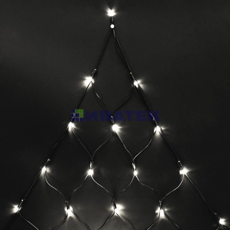 Изображение Гирлянда "Сеть" 2х2х1.5м,  свечение с динамикой, черный ПВХ, 136 LED, 230 В, цвет: Тёплый белый  интернет магазин Иватек ivatec.ru