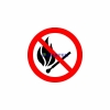 Изображение Табличка ПВХ информационный знак «Запрещается пользоваться открытым огнем и курить» d - 180 мм REXANT  интернет магазин Иватек ivatec.ru