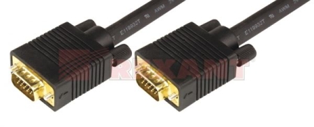 Изображение Шнур VGA - VGA с ферритами, длина  1,8 метра, черный (GOLD) REXANT(упак 10 шт)  интернет магазин Иватек ivatec.ru