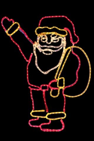 Изображение Фигура "Санта Клаус с мешком подарков", размер 100*100 см Neon-Night  интернет магазин Иватек ivatec.ru