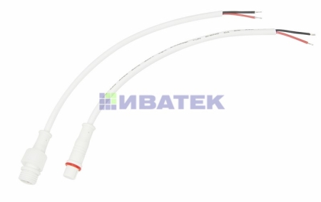 Изображение Соединительный кабель (2pin) герметичный (IP67) 2х0.35 мм² белый REXANT  интернет магазин Иватек ivatec.ru