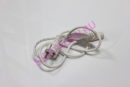 Изображение RUBBER POWER CABLE-WHITE, Силовой шнур для гирлянд (LED-PLR) белый, материал каучук, выпрямитель 1,6А, длина 1,6 метра  интернет магазин Иватек ivatec.ru