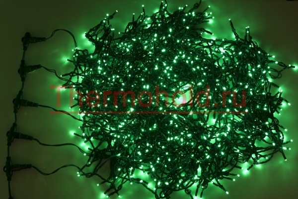 Гирлянда новогодняя "LED ClipLight" 24V, 5 нитей по 20 метров, ЗЕЛЁНЫЙ Neon-Night