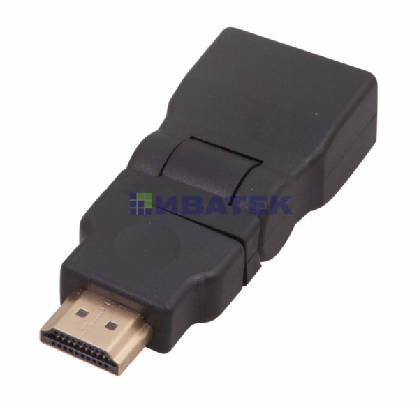 Изображение Переходник штекер HDMI - гнездо HDMI, поворотный  REXANT  уп 10шт  интернет магазин Иватек ivatec.ru