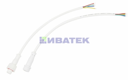 Изображение Соединительный кабель (4pin) герметичный (IP67) 4х0.35 мм² 300 V белый REXANT  интернет магазин Иватек ivatec.ru