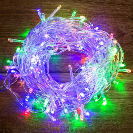 Изображение Гирлянда Твинкл-Лайт 20 м, прозрачный ПВХ, 160 LED, цвет мультиколор  интернет магазин Иватек ivatec.ru