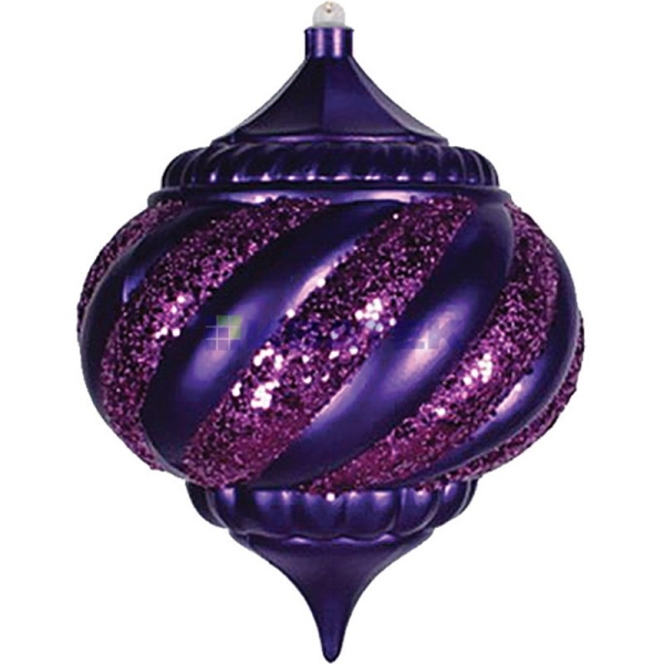 Елочная фигура "Лампа", 20 см, цвет фиолетовый, упак 4 шт.