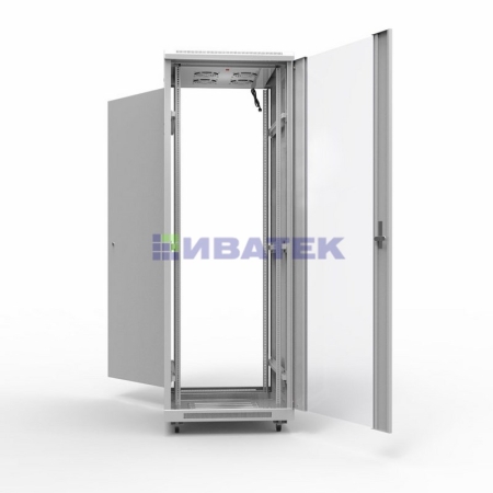 Изображение 19" Напольный шкаф Rexant серии Standart 42U 600х800 мм, передняя дверь стекло, задняя дверь металл, RAL 7035 (состоит из 2 частей)  интернет магазин Иватек ivatec.ru