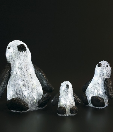 Изображение 14-058, Светодиодная фигура "Семья пингвинов", 23/16/11 см, 80 led, 220/24V  интернет магазин Иватек ivatec.ru