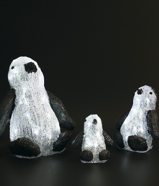 14-058, Светодиодная фигура "Семья пингвинов", 23/16/11 см, 80 led, 220/24V