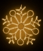 Изображение 13-050 Снежинка светодиодная с кольцами 0,9м, 220V, прозр. пр. тепл. белый  интернет магазин Иватек ivatec.ru