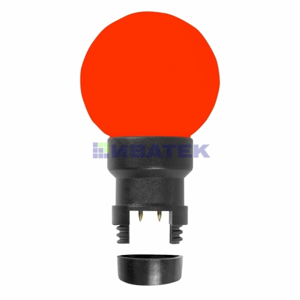 Лампа шар 6 LED для белт-лайта, цвет: Красный, Ø45мм, Красная колба