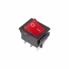 Изображение Выключатель клавишный 250V 15А (6с) ON-ON красный  с подсветкой  REXANT (уп 10шт)  интернет магазин Иватек ivatec.ru