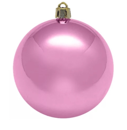 Изображение Новогодняя игрушка «Шар» глянцевый диаметр 200 мм розовый  интернет магазин Иватек ivatec.ru