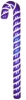 Изображение Елочная фигура "Карамельная палочка" 121 см, цвет фиолетовый/белый  интернет магазин Иватек ivatec.ru