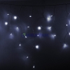 Изображение Гирлянда новогодняя Айсикл (бахрома) светодиодный, 4,8 х 0,6 м, прозрачный провод, 220В, диоды Белые  интернет магазин Иватек ivatec.ru