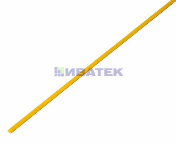 Термоусаживаемая трубка REXANT 1,0/0,5 мм, желтая, упаковка 50 шт. по 1 м