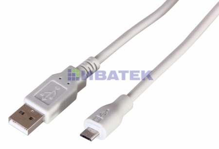 Изображение Кабель USB-micro USB/PVC/white/1,8m/REXANT  интернет магазин Иватек ivatec.ru