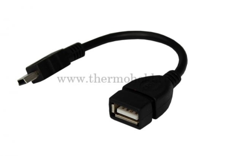 Изображение USB кабель OTG mini USB на USB шнур 0.15 м черный REXANT  интернет магазин Иватек ivatec.ru