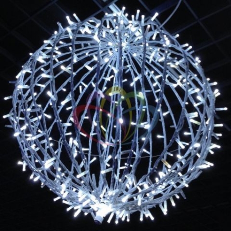 Изображение Шар светодиодный 230V, диаметр 30 см, 120 светодиодов, эффект мерцания, цвет Белый    Neon-Night  интернет магазин Иватек ivatec.ru