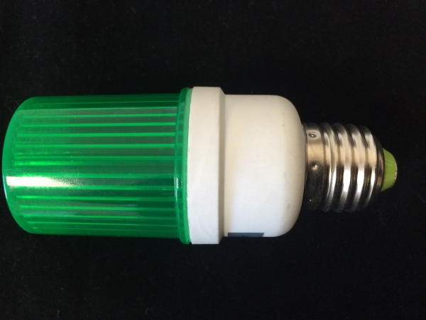 LED лампа-вспышка зеленая E-27, 21 светодиод повышенной яркости, 220V  G-LEDJS07G (FS-001229)