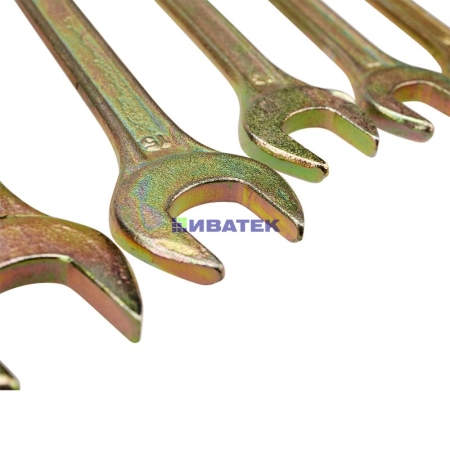 Изображение Набор ключей рожковых REXANT (6х7-16х17 мм), 6 шт., желтый цинк  интернет магазин Иватек ivatec.ru