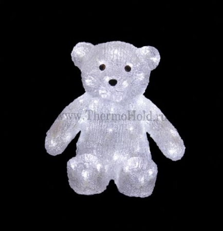 Изображение Акриловая светодиодная фигура "Медвежонок" 30 см, 80 светодиодов, IP 44, понижающий трансформатор в  интернет магазин Иватек ivatec.ru