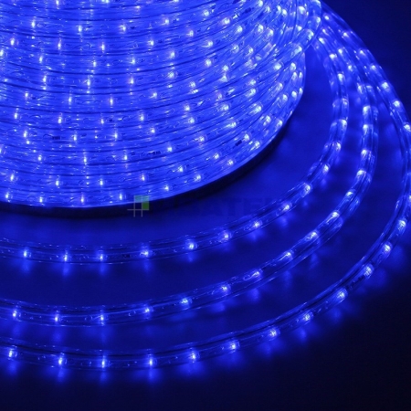 Изображение Дюралайт LED, свечение с динамикой (3W) - синий, 24 LED/м, бухта 100м  интернет магазин Иватек ivatec.ru