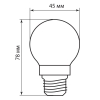 Изображение Лампа светодиодная филамент G45, LB-61 (5W) 230V E27 4000K филамент G45 прозрачная  интернет магазин Иватек ivatec.ru