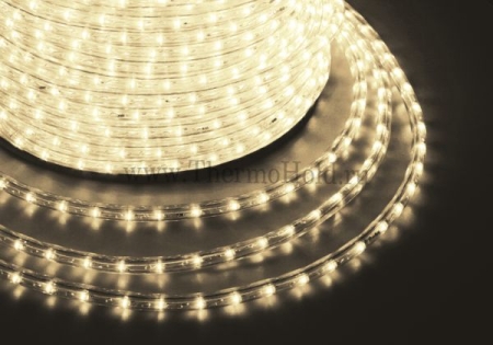 Изображение Дюралайт LED, постоянное свечение (2W) - ТЕПЛЫЙ БЕЛЫЙ, 36 LED/м, бухта 100м  интернет магазин Иватек ivatec.ru