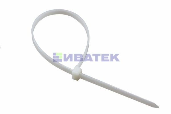 Хомут-стяжка нейлоновая профессиональная REXANT 300x7,5 мм, белая, упаковка 100 шт.