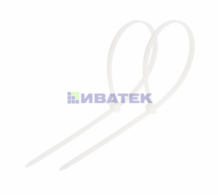 Изображение Хомут-стяжка кабельная нейлоновая REXANT 200 x7,6мм, белая, упаковка 100 шт.  интернет магазин Иватек ivatec.ru