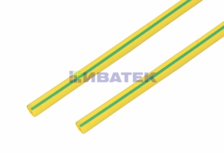 Изображение Термоусаживаемая трубка REXANT 10,0/5,0 мм, желто-зеленая, упаковка 50 шт. по 1 м  интернет магазин Иватек ivatec.ru