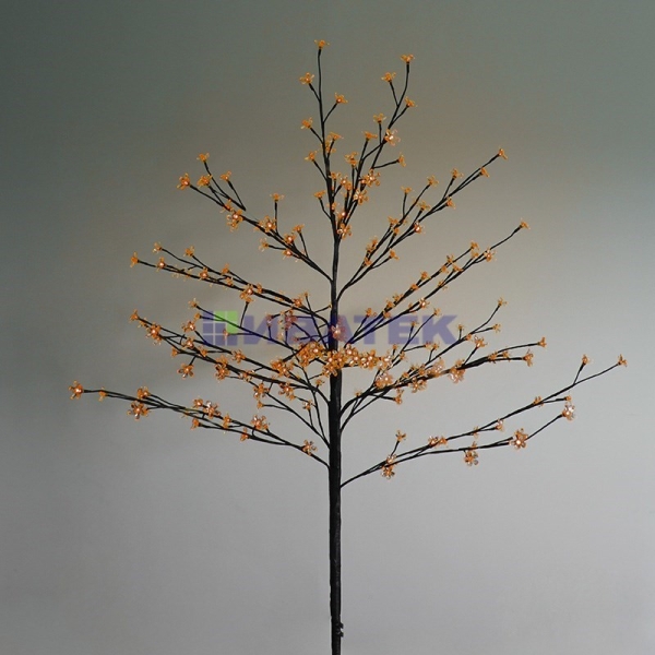 Дерево комнатное "Сакура", коричневый цвет ствола и веток, высота 1.2 метра, 80 светодиодов Теплого