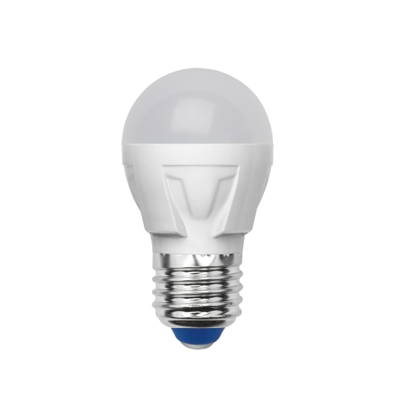 LED-G45-6W/NW/E27/FR/S Лампа светодиодная Volpe. Форма "шар", матовая колба. Материал корпуса термопластик. Цвет свечения белый. Серия Simple. Упаковк