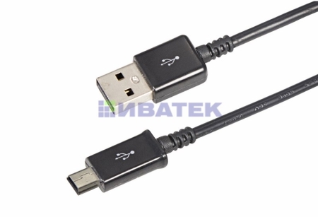Изображение Кабель USB-mini USB/PVC/black/1m/REXANT  интернет магазин Иватек ivatec.ru