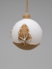 Изображение Новогодний матовый шар коллекция Village Снеговик, диаметр  80 мм  интернет магазин Иватек ivatec.ru