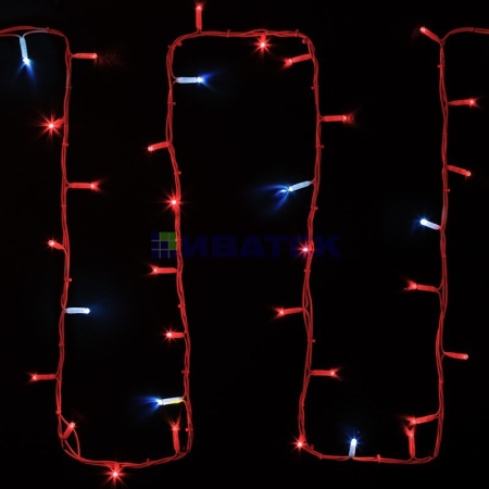 Изображение Гирлянда модульная  "Дюраплей LED"  20м  200 LED  белый каучук , мерцающий "Flashing" (каждый 5-й диод), Красная  интернет магазин Иватек ivatec.ru