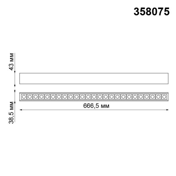 358075 NT19 011 черный Трековый светильник для низковольтного шинопровода IP20 LED 4000К 30W 24V KIT