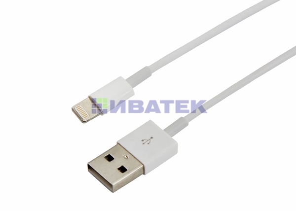 USB-Lightning кабель для iPhone/PVC/white/1m/REXANT/без индивидуальной упаковки