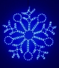 Изображение 13-051 Снежинка светодиодная с кольцами 0,9м, 220V, прозр. пр. синий  интернет магазин Иватек ivatec.ru