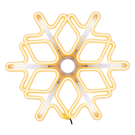 Изображение Фигура «Снежинка» из гибкого неона с эффектом тающих сосулек, 60х60 см, цвет свечения теплый белый/белый NEON-NIGHT  интернет магазин Иватек ivatec.ru