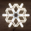 Изображение Фигура «Снежинка» из гибкого неона с эффектом тающих сосулек, 60х60 см, цвет свечения белый NEON-NIGHT  интернет магазин Иватек ivatec.ru
