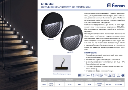 Изображение DH203 5W, 4000K, IP65, круг, серый  интернет магазин Иватек ivatec.ru