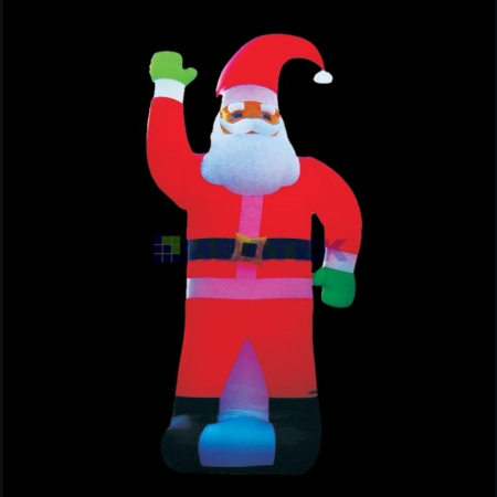Изображение 3D фигура надувная "Дед Мороз", размер 600 см, компрессор 160 Вт с адаптером 12В, IP44   Neon-Night  интернет магазин Иватек ivatec.ru