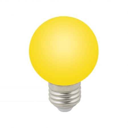 Изображение LED-G60-3W/YELLOW/E27/FR/С Лампа декоративная светодиодная. Форма "шар", матовая. Цвет желтый. Картон. ТМ Volpe.  интернет магазин Иватек ivatec.ru