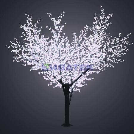 Изображение Светодиодное дерево "Сакура", высота 3,6м, диаметр кроны 3,0м, Белые светодиоды, IP 54, понижающий т  интернет магазин Иватек ivatec.ru