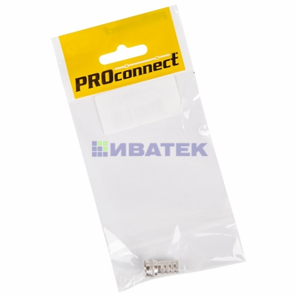 Разъем антенный на кабель, штекер F для кабеля RG-6, (1шт.) (пакет)  PROconnect 05-4003-4-7